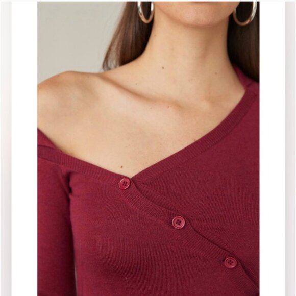Atoir Revolve The Percy Dress in Berry Red Burgundy One Shoulder Maxi Dress  NWT - Picture 4 of 9